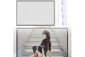 Juguta Cancelletto Cani, Barriera per Cani, Cancello Scale per Bambini e Animali Domestici, Cancelletto per Gatti per Porte, Scale e Corridoi, Uso Interni ed Esterni (110 * 72 cm, Nero)