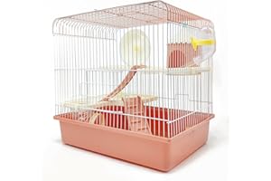 BPS BUENA PET SHOP Cage pour Hamster avec mangeoire, Abreuvoir, Tunnel Couleur aléatoire BPS-1383