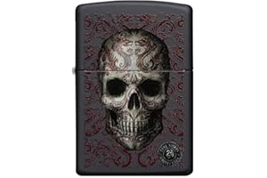 Zippo Anne Stokes-Black Matte-Spring 2017 Encendedor, Cromado, Plata, 5.8 x 3.8 x 2.0 cm