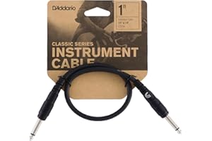 PLANET WAVES D'Addario Cable de Guitarra - Cable de Conexión de Guitarra - Cable de Instrumento - Serie Classic - 1/4 Pulg Macho a 1/4 Pulg Macho - 0.3048 Metros - Extremo Recto - 3-Paquete