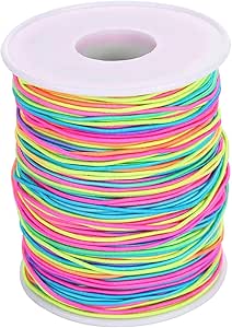 Craftdady Filo elastico per perline da 60 metri, 1,2 mm, in fibra elastica, trasparente, con bobina, per la creazione di gioielli