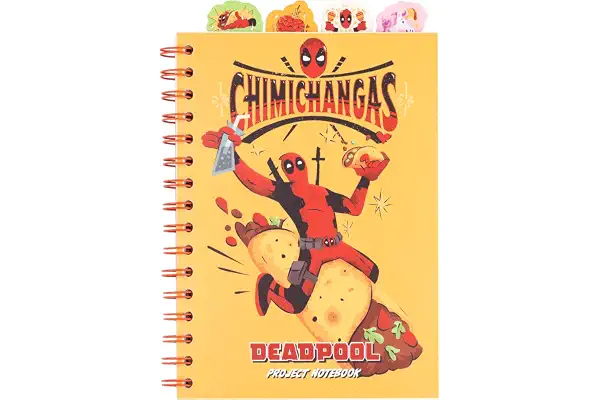 Grupo Erik Libreta con separadores Marvel Deadpool - Cuaderno A5 punteado | Cuaderno apuntes : Libreta a5 anillas : Tapa blanda 160 págs