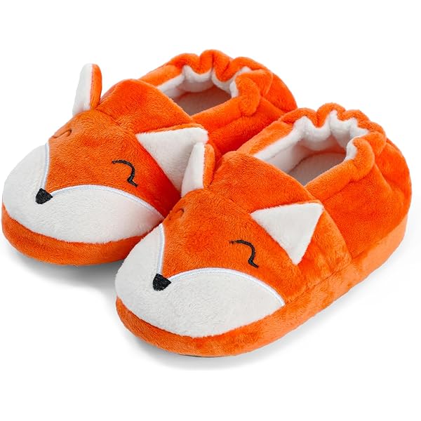 Pantofole Invernali Bambino Pelose – Chiuse, Antiscivolo, Morbide, Con Design Animali, Per Casa