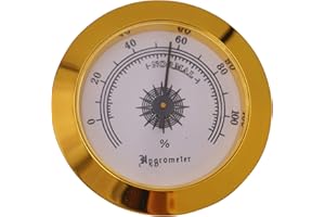 GERMANUS Hygromètre de rechange, pour cave à cigares, 35 mm,doré