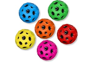 JINJINYI Astro Jump Ball,Moon Ball,Bounce Ball Hohe Springender Gummiball Sprünge Gummiball Space Ball EIN Knallendes Geräusch Machen Mini Bouncing Ball Toy,Bouncy Balls for Kids Party Gift (6PCS-Style1)