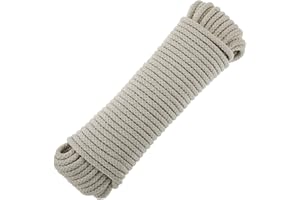 PRIMEMATIK.COM PrimeMatik - Corda di Cotone Intrecciata 20 m x 4 mm Naturale