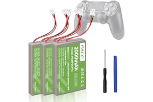 PALOGREEN Batteria PS4 2000 mAh di ricambio per Sony PS4/PS4 Pro/Joystick PS4 Slim PS4 Dualshock 4 controller CUH-ZCT1E CUH-ZCT1H CUH-ZCT1U CUH-ZCT2 CUH-ZCT2U (3Pcs)
