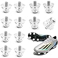 12 Pcs Football Boots Studs Replacement, 2 Sizes Transparent Replacement Soft Ground Studs Thumb Studs, Rubber Studs Football Studs Plastic Nylon Rugby Studs, Replacement for Men Boy Kids Adults Shoes