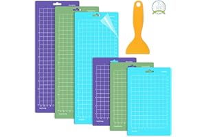 TICEED 6 Piezas Alfombrillas de Corte, Tapete de Corte 12x 4.4/6.4 x 4.4 Alfombrillas de Corte, Tapete Corte para Cricut Joy Tapete Adhesivo de Repuesto con Espátula