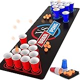 Cieex Games, Ping Pong Kit Include Game Mat, Tazze di Birra Pong, Palle, Completo Fun Game Pack per Adulti per Feste tornei B