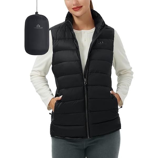 Outdoor Ventures Gewatteerd vest voor dames, opvouwbaar overgangsvesten