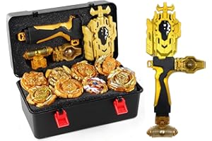 BAYBLEDAS ToupiesTurbo avec Lanceurs 4D Combat Top Model Metal Masters Speed Top avec Rafale pour La Journée des Enfants, Pâques, Noël, Anniversaire