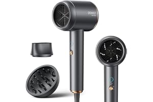 Ionico Phon Capelli con Diffusore - DEWILY 1800W Asciugatura Rapida Asciugacapelli Domestico Phon Capelli Professionale, 2 Velocità/4 Temperature, Potente Portatile Piccolo Phon da Viaggio