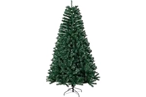 SHAVINGFUN Künstlicher Weihnachtsbaum,PVC ,mit 1300 Spitzen und Schnellaufbau Klapp-Schirmsystem,schwer entflammbar,Naturgetreu,unechter Tannenbaum inkl.Metall Christbaum Ständer (180CM)