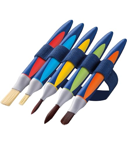 Pelikan 718163 Pinsel Starter-Set - 5 Pinsel, Palette & Wasserbox Für Mal-Anfänger