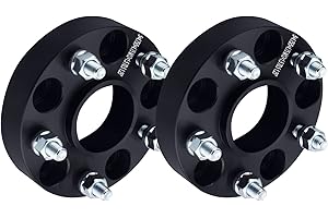 DCVAMOUS DCUAUTO Black 5x4.75 to 5x4.75 Hubcentric Wheel Spacers 5x120.65 Adapters 5 Lug for Chevy Blazer Camaro Corvette S10 GMC Jimmy Cadillac XLR with 12x1.5 Thread (1.25", 2PC)
