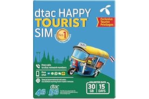 MARCO POLO MOBILE SIM locale DTAC per Thailandia 30 GB a piena velocità | prepagato