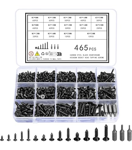 Dayalo 50 stuks plaatschroeven 3,9 x 25 mm, platte kop met schijf houtschroeven Torx, roestvrij staal A2 V2A, zwart oxide, met schroevendraaierbit