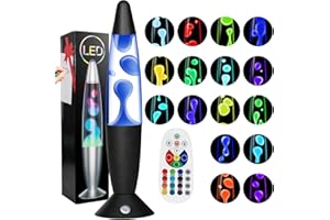 Besight Liquid Motion Lamp 13.5'' with 17 Colour Changing and Remote Control for Kids Adults Sensory Relaxing Mood Night Light for Bedroom Office Decoration Gift for Valentine's Day Birthday