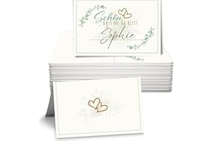 ‎COLORTOUCH colortouch Tischkarten Namenskarten 50 Stück zum beschriften Hochzeit Geburtstag Konfirmation Kommunion Taufe Feier Namensschilder zum selbst beschriften