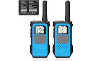 AWANFI Walkie-Talkie Ricaricabili con 1200mAh Batteria al Litio, Walkie Talkie per Bambini Adulti, Ricetrasmittenti 16 Canali VOX a Lungo Raggio, Walki Talki per Regalo, Campeggio, Escursioni