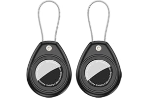 Aimtel 2 Pack Air Tag Compatible with Apple Air Tag Secure Holder,Anti-Lost and Scratch-Resistant Design,360°Protective Air Tag Case Accessory for Keys for GPS Item Finder Tracker,Easy Installation