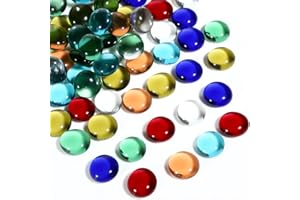IMALPQPP Pietre colorate di vetro – ca. 210 pezzi, 900 g, pietre decorative per vasi, sassi decorativi per vasi, sassolini decorativi per vasi, 15-20 mm, per acquario, piante acquatiche e progetti fai-da-te