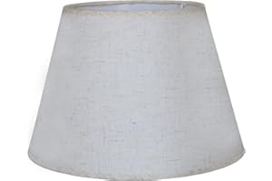 Sinta Lampenschirme 30cm/12 Inch Baumwolle Stoff Moderne Ersatz Lichtschirm Lampenschrim für E14/E27 Ersatzschirm Tischlampe Nachttischlampe Wandlampe,Linen