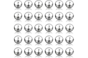 GOIEHIR Bola de acero Inoxidable, Bolas Macizas Pulidas, 10 mm de Diámetro,Bolas de Rodamiento de Acero Inoxidable, 30 Piezas