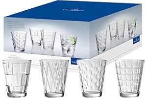 Villeroy & Boch - Dressed Up Bicchiere Da Acqua Set di 4 Trasparente, Lavabile in Lavastoviglie, Bicchieri Drink, Bicchiere di Succo, Set Bicchier, Cristallo