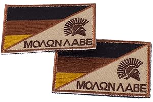 HCS Ausrüstungs GmbH Molon Labe Sparta Stoff Patch 8x5cm 2 Stück im Set