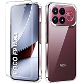 Heioloo Poco F9 Ultra Case | Ultra-Thin Protective Case Anti-Shock Transparent Flexible Soft TPU Silicone Case Slim + [1 Piec