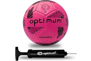 Optimum Sport Classico Football for Indoor/Outdoor Training & Matches, Durable Valve for Consistent Flight, Precision Control & Lasting Air Retention
