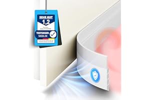 ‎SILVERRACK SilverRack Draught Excluder for Doors White [1 x 1 m] - Cut to Size Door Seal Self-Adhesive - Heating Costs Saving Door Draught Excluder - Cold Protection Door Seal Bottom