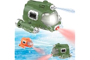 XstarG Barco teledirigido niños lancha teledirigida niños con Función de Pistola de Agua/función de luz, Barco de Juguete lancha Barco RC teledirigida para Piscinas, los Lagos para niños (Green)