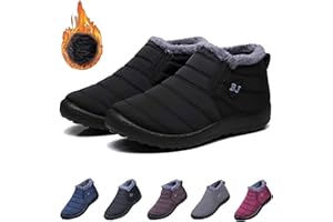 Qosneoun Boojoy Shoes, Boojoy Winter Boots Women Men Snow Boots Waterproof Anti-slip Ankle Booties Outdoor Warm Lined Shoes
