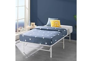 ZINUS 35 cm SmartBase Base per materasso ad assemblaggio zero, Telaio del letto a piattaforma in metallo, Facile da montare, Spazio di archiviazione sotto al letto, 80 x 190 cm, Bianco