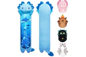 Mewaii Long Body Plush Cute Blue Axolotl Stuffed Animals Soft Plushies, Kitten Kawaii Kids Plush Sleeping Throw Pillow Doll Plush Toys for Kids (20 Inch)