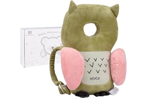 Bebamour Protección para la Cabeza del bebé Suave y Transpirable Soporte para la Cabeza del bebé Almohada para bebés Reposacabezas Anti-caídas(Gray Monkey)
