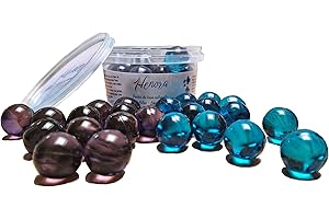 HENORA Pot de 2 * 12 Perles de bain boules bombes naturelles huile de soja SANS PARABEN parfums Lavande Fleur lotus Constituez votre coffret cadeau fête des mères maman pour une peau douce et lisse parfumée