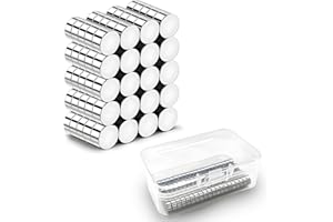 NXPUXP 100 Pack Round Strong Magnets,5mm X 3mm Neodymium Magnets,With box,for White Board,Fridge, Pin Board and DIY Picture