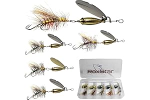 ROXSTAR LURES RoxStar Fly Strikers Proven Nationwide to Out-Fish Any Spinner | Hand-Tied in The USA | Most Versatile Fishing Spinner Ever! Trout, Bass, Steelhead | Stop Fishing - Start Catching