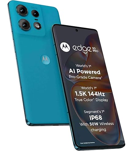 Motorola Moto Edge50 Pro - Smartphone 12/512GB, Display 6.67'' Super HD 144Hz, Tripla Fotocamera 50+13+10MP, Ricarica TurboPower 125W, IP68, Nero - Foto 11