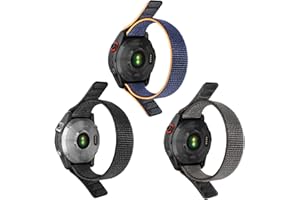 Songsier Fenix 7 Correa, 22mm Correa Deportiva de Ajustable Nailon de Secado Rápido para Fenix 7 Solar, Fenix 6, Fenix 6 Pro, Fenix 5, Fenix 5 Plus, Garmin Forerunner 945, 935