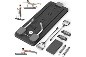 TOVE KNIGHTY Multifunktional Bauchtrainer Bauchroller Board,Pilates Board Trainingsgeräte für zuhause,Automatisches Rebound Bauchmuskeltrainer Mit Widerstandsband