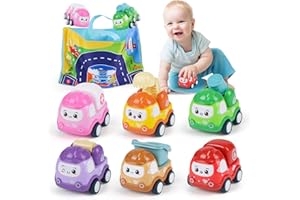 Norkbeng Bébé Jouet Camion pour 3 4 5 Ans,6 Pièces Enfant Petit Pull Back Voiture,Enfant Éducation Précoce Friction Véhicules Jouet,Montessori Fête Cadeau pour Garçons et Filles