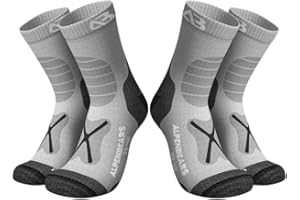 Alpen Bears Calze Trekking in Lana Merino Premium - [2 paia] - Calze Termiche Donna e Uomo - Calze Trekking Uomo, Donna e Bambini - Calze di Lana Invernali