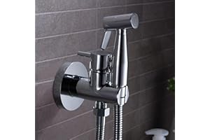 NOLUXA IMEX - Grifo Bidet para WC Empotrado | Ducha para Water con Agua Fria y Caliente | Ducha Higiénica para Inodoro con Rociador Bidet | Griferia Sustituto de Bidet | Serie Múnich | Color Cromado