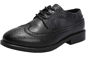WUIWUIYU Garçons Chaussures habillées Brogue en Cuir Chaussures de Mariage Chaussure Uniforme Scolaire