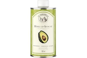 La Tourangelle - Huile d’avocat – Goût intense et fruité – Extraite de la chair d'avocats - Huile cosmétique corps et cheveux - 500ml